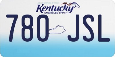 KY license plate 780JSL