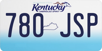 KY license plate 780JSP