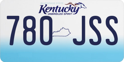 KY license plate 780JSS