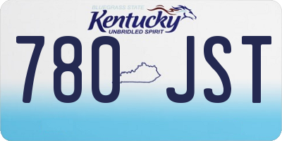 KY license plate 780JST