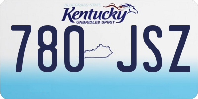 KY license plate 780JSZ