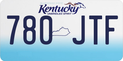 KY license plate 780JTF