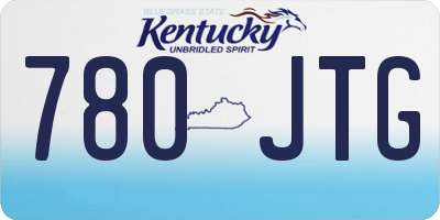 KY license plate 780JTG