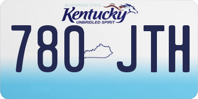 KY license plate 780JTH