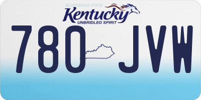 KY license plate 780JVW