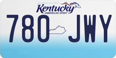 KY license plate 780JWY