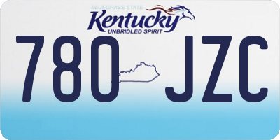 KY license plate 780JZC