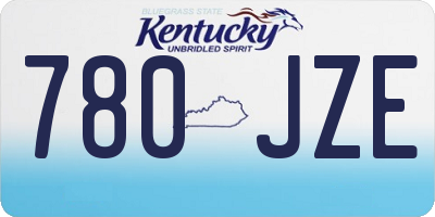 KY license plate 780JZE