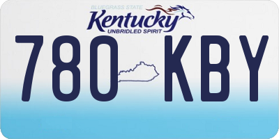 KY license plate 780KBY