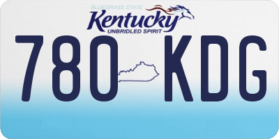 KY license plate 780KDG