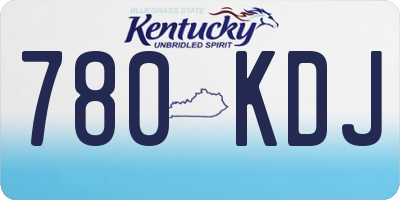 KY license plate 780KDJ