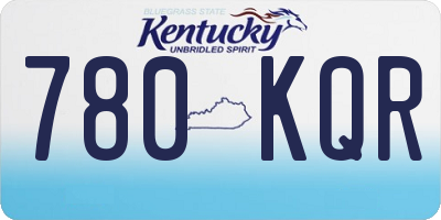KY license plate 780KQR