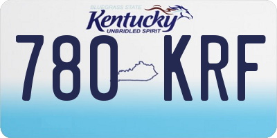 KY license plate 780KRF