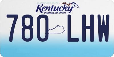 KY license plate 780LHW