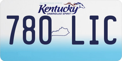 KY license plate 780LIC