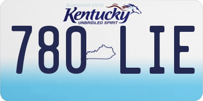 KY license plate 780LIE
