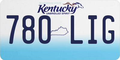 KY license plate 780LIG