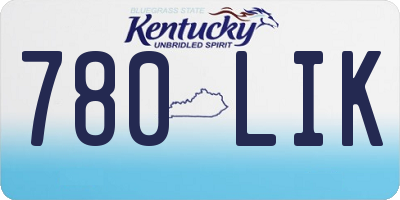 KY license plate 780LIK