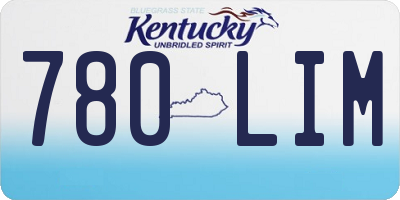 KY license plate 780LIM