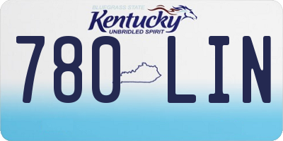 KY license plate 780LIN