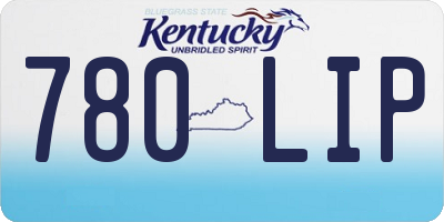 KY license plate 780LIP