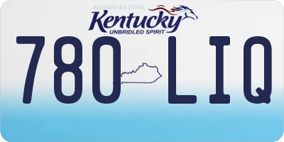 KY license plate 780LIQ