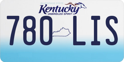 KY license plate 780LIS