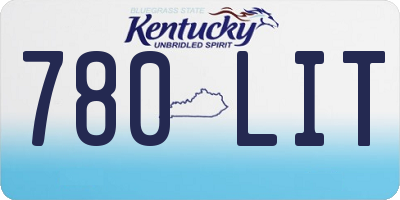 KY license plate 780LIT