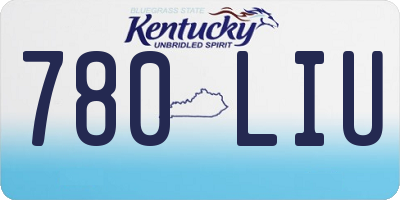 KY license plate 780LIU