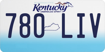 KY license plate 780LIV