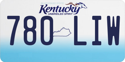 KY license plate 780LIW