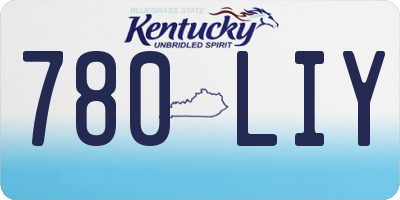 KY license plate 780LIY