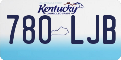 KY license plate 780LJB