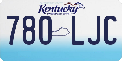 KY license plate 780LJC
