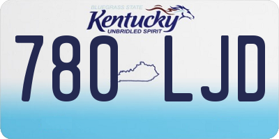 KY license plate 780LJD