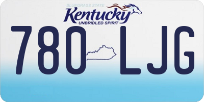 KY license plate 780LJG