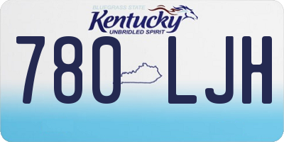 KY license plate 780LJH