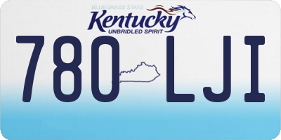 KY license plate 780LJI