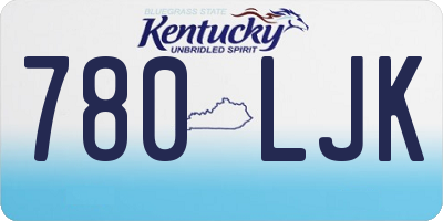 KY license plate 780LJK