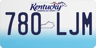 KY license plate 780LJM