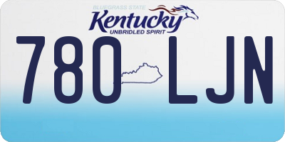 KY license plate 780LJN