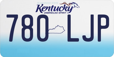 KY license plate 780LJP