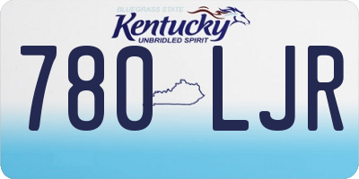 KY license plate 780LJR