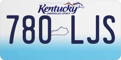KY license plate 780LJS