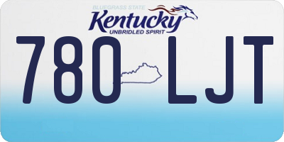 KY license plate 780LJT