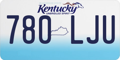 KY license plate 780LJU