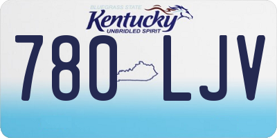 KY license plate 780LJV