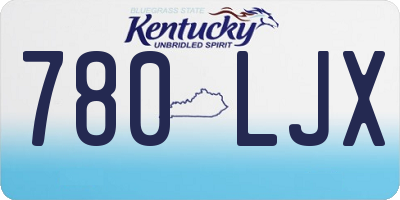 KY license plate 780LJX