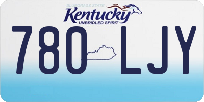 KY license plate 780LJY