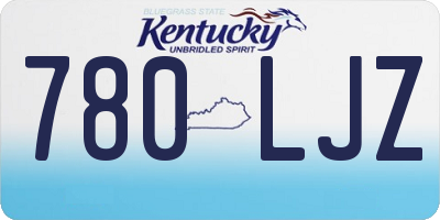 KY license plate 780LJZ